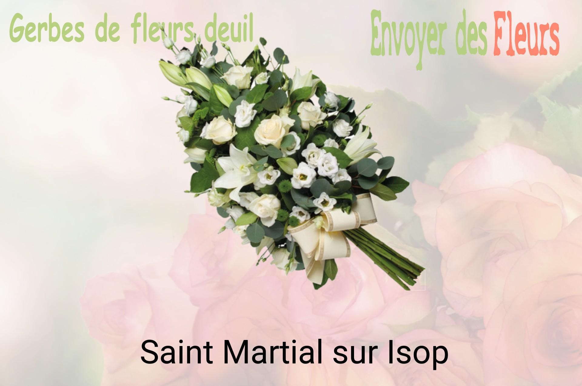 Gerbe de fleurs de deuil livrée à Saint-Martial-sur-Isop